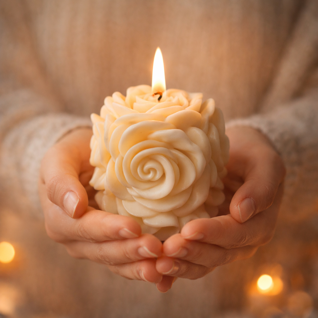 Ivory Rose Candle | MANAURAZ