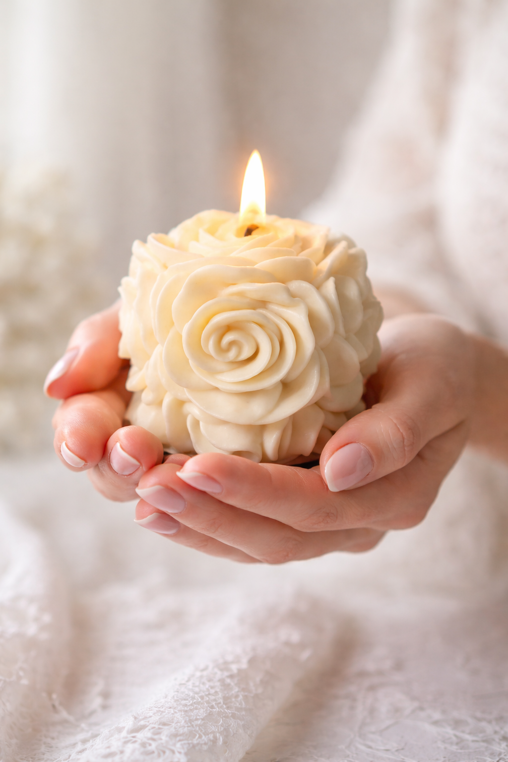 Ivory Rose Candle | MANAURAZ